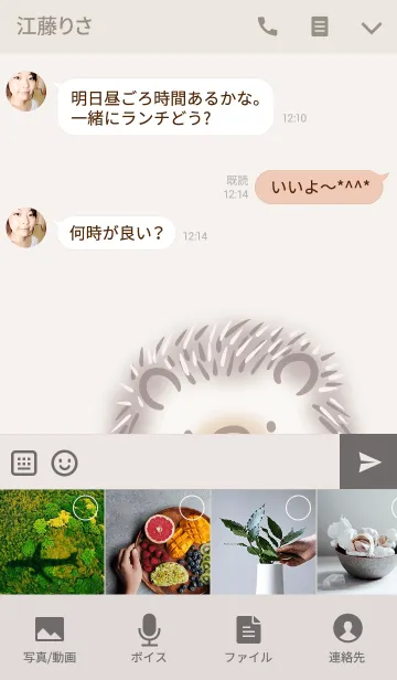 [LINE着せ替え] ハリネズミさんの画像4