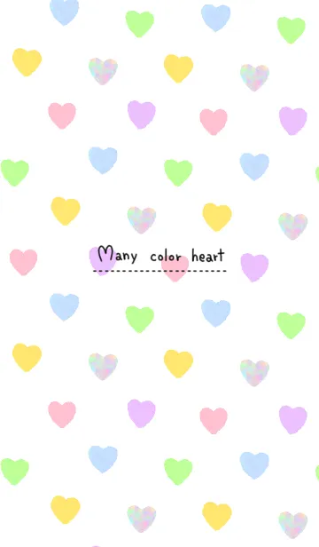 [LINE着せ替え] Many color heartの画像1