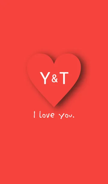 [LINE着せ替え] INITIAL -Y＆T- I Love youの画像1