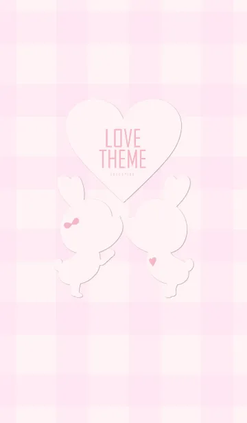 [LINE着せ替え] LOVE THEME -CHECK PINK-の画像1