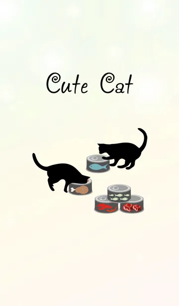 [LINE着せ替え] 缶詰の黒い猫のようにの画像1