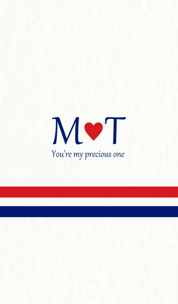 [LINE着せ替え] M＆T イニシャル -Red ＆ Blue-の画像1
