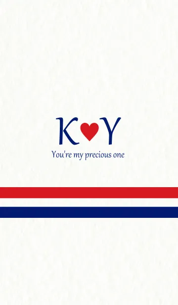 [LINE着せ替え] K＆Y イニシャル -Red ＆ Blue-の画像1
