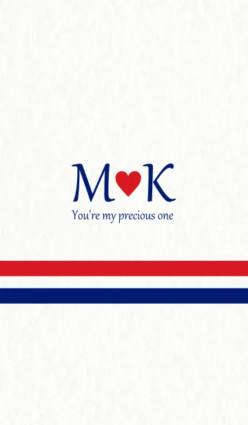 [LINE着せ替え] M＆K イニシャル -Red ＆ Blue-の画像1