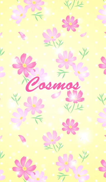 [LINE着せ替え] 秋桜-3 可愛いコスモスの着せかえ 黄色の画像1