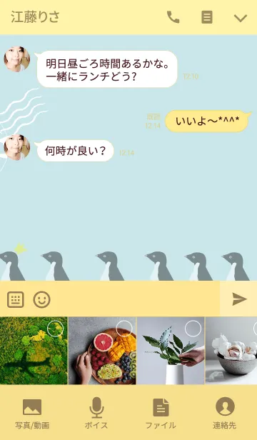 [LINE着せ替え] 【ペンギンシリーズ1】アデリーペンギンの画像4