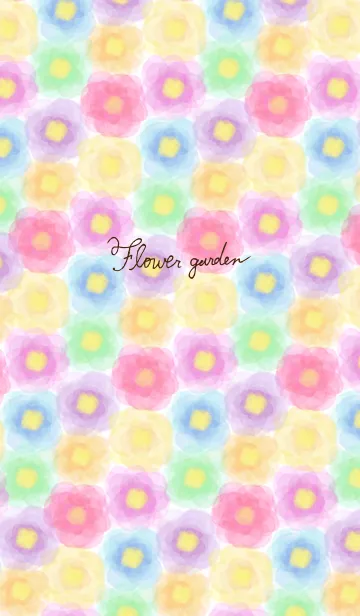 [LINE着せ替え] Flower garden-水彩-の画像1