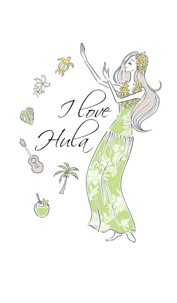 [LINE着せ替え] I LOVE Hula -LOVE series 04-の画像1