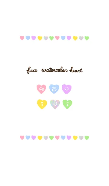 [LINE着せ替え] face watercolor heartの画像1