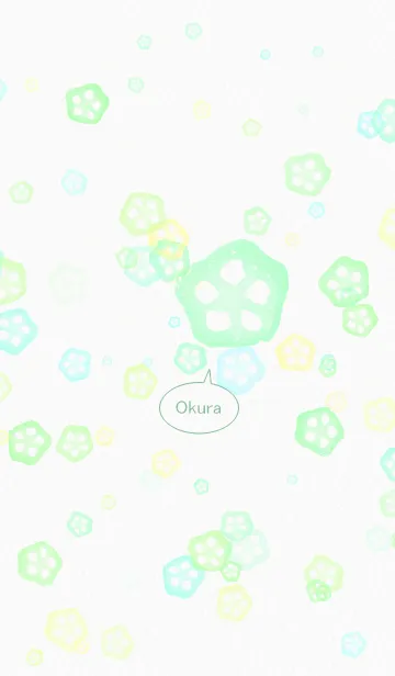 [LINE着せ替え] オクラ3 ~夏のクールカラー~の画像1