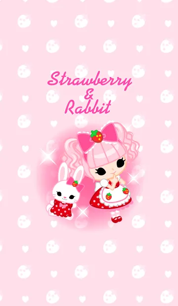 [LINE着せ替え] Strawberry＆Rabbit-pinkの画像1