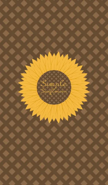 [LINE着せ替え] Simple Sunflower (Brown)の画像1