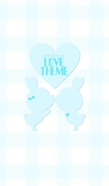 [LINE着せ替え] LOVE THEME -CHECK BLUE-の画像1