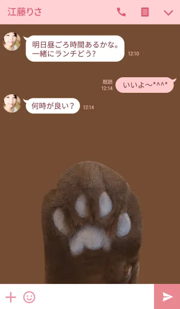 [LINE着せ替え] NIKUKYU かわいい猫の肉球の画像3