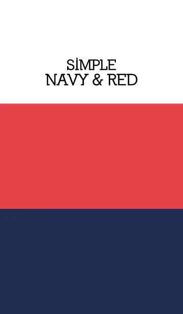 [LINE着せ替え] Simple navy ＆ red.の画像1