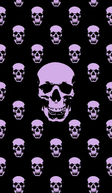 SKULL - BABY PURPLE ＆ BLACK - SLASHの着せ替えメイン画像