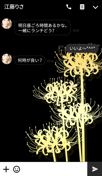 [LINE着せ替え] 彼岸花 Blackの画像3
