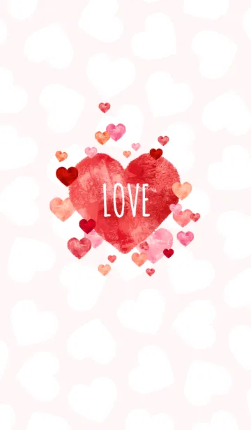 [LINE着せ替え] LOVE HEART -water color-の画像1