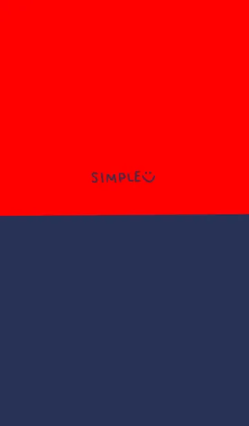 [LINE着せ替え] これぞシンプル赤×ネイビーverの画像1