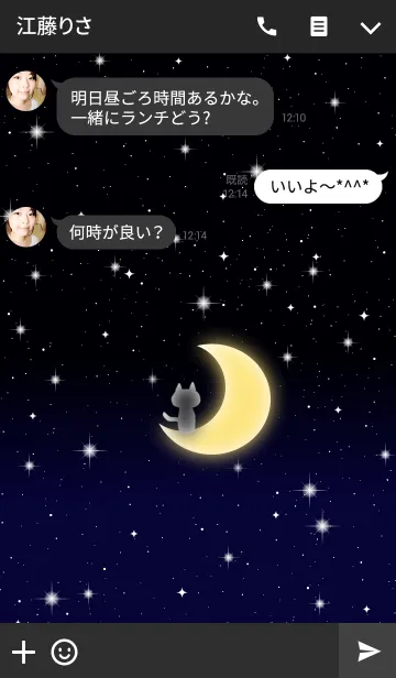 [LINE着せ替え] Crescent Catの画像3
