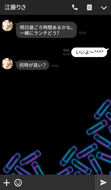 [LINE着せ替え] CLIP -Neon style-の画像3