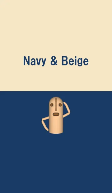 [LINE着せ替え] Navy ＆ Beige Simple design 24の画像1
