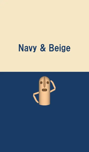 Navy ＆ Beige Simple design 24の着せ替えメイン画像