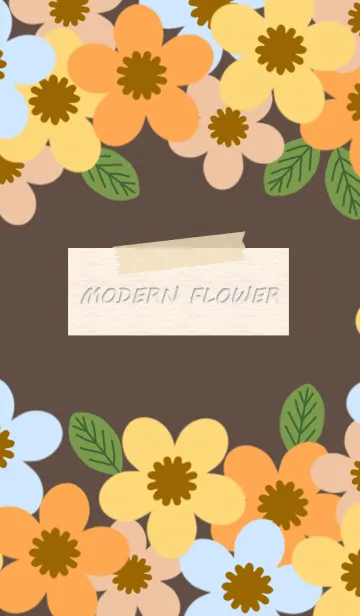 [LINE着せ替え] 北欧風 モダンフラワー 6の画像1