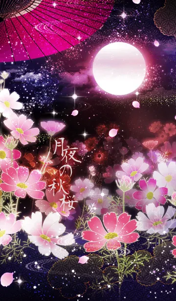 [LINE着せ替え] 月夜の秋桜の画像1