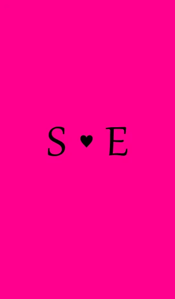 [LINE着せ替え] Initial "S ＆ E" Vivid pink ＆ black.の画像1