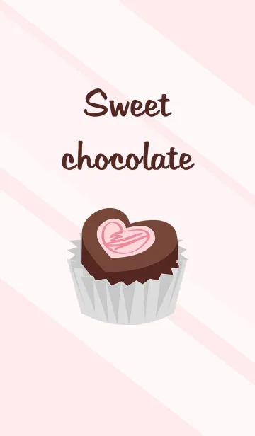 [LINE着せ替え] スウィートラブチョコレート - ピンクの画像1