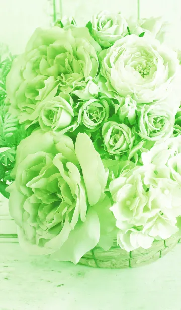 [LINE着せ替え] theme【flower】greenの画像1