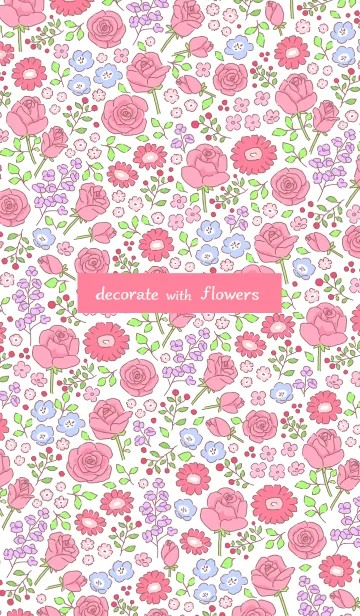 [LINE着せ替え] decorate with flowers 2の画像1