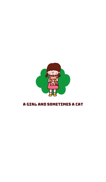 [LINE着せ替え] 女の子（ときどき猫）の画像1