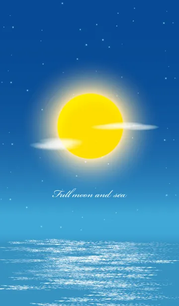 [LINE着せ替え] Full moon and sea.の画像1