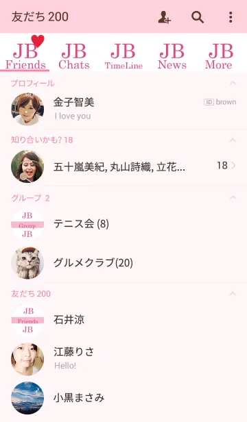 [LINE着せ替え] Simple-JBJBJB-Heartの画像2