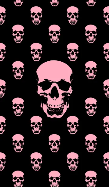 SKULL - BABY PINK ＆ BLACK - SLASHの着せ替えメイン画像