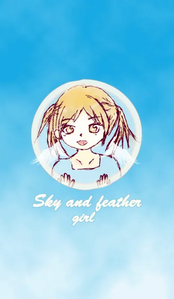 Sky and feather girlのLINE着せ替え