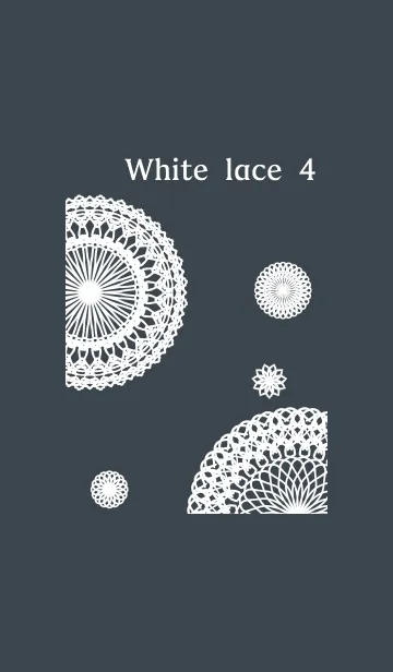 [LINE着せ替え] お花とリボンレース-しろ4-の画像1