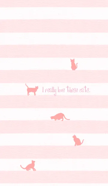 [LINE着せ替え] 猫・ねこ・ネコ＊癒しピンク＊の画像1