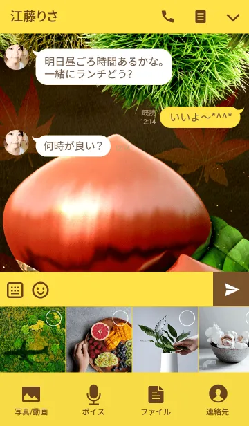 [LINE着せ替え] 栗～marronの画像4