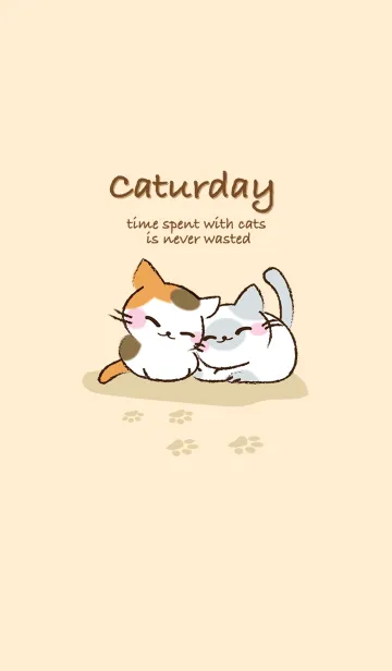 [LINE着せ替え] Caturday Creamyの画像1