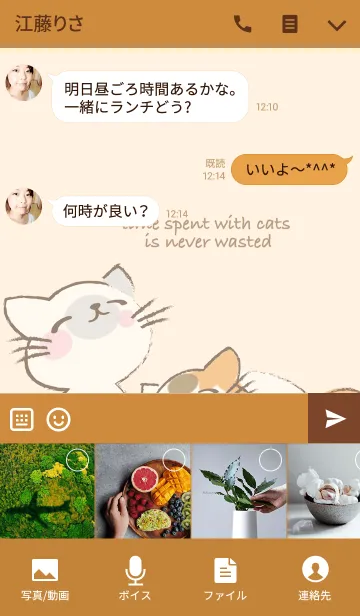 [LINE着せ替え] Caturday Creamyの画像4