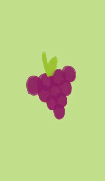 [LINE着せ替え] Cute Grapes Purple ＆ Green Fruit Loveの画像1