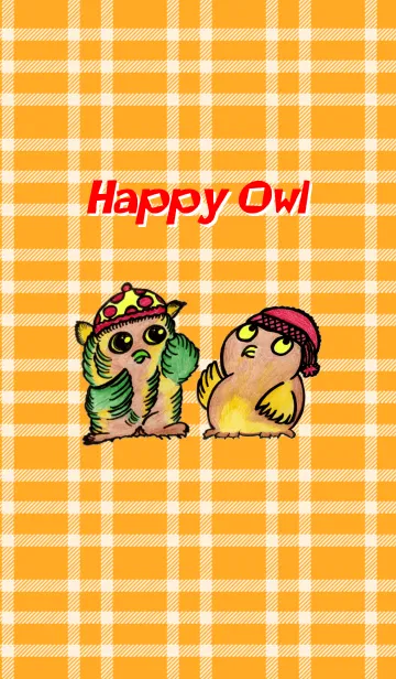 [LINE着せ替え] Happy Owlの画像1