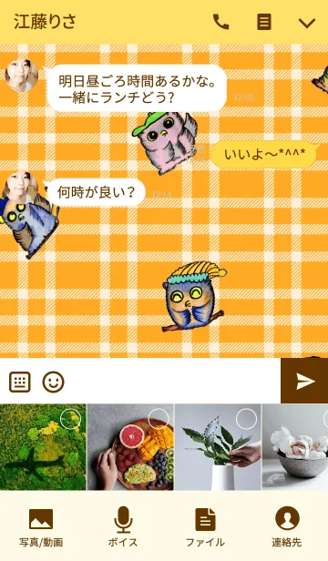 [LINE着せ替え] Happy Owlの画像4