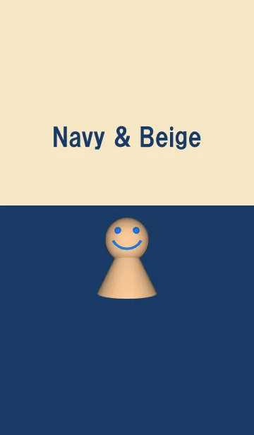 [LINE着せ替え] Navy ＆ Beige Simple design 25の画像1