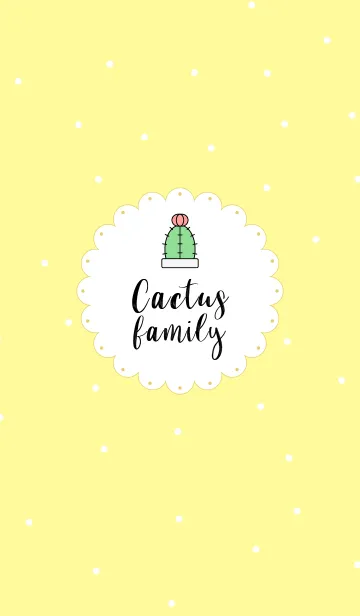 [LINE着せ替え] Cactus family themeの画像1