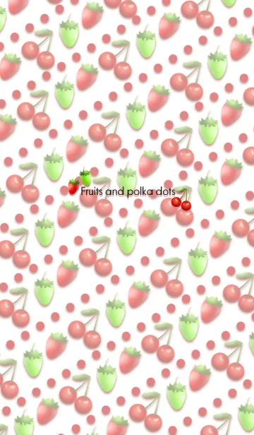 [LINE着せ替え] Fruits and polka dots -White-の画像1