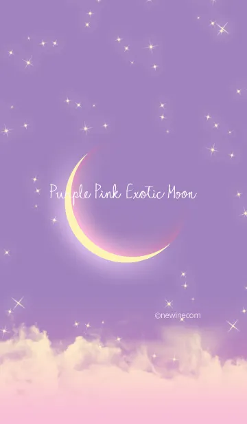 [LINE着せ替え] パープル ピンク エキゾチック ムーンの画像1